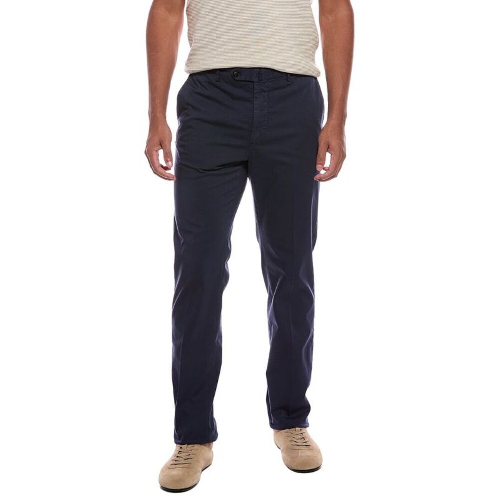 Slowear Mens  Glanshirt Benn Flat Front Pant, Blue